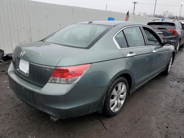 1HGCP36838A034609 - 2008 HONDA ACCORD EXL GREEN photo 3