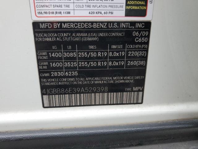 4JGBB86E39A529398 - 2009 MERCEDES-BENZ ML 350 WHITE photo 13