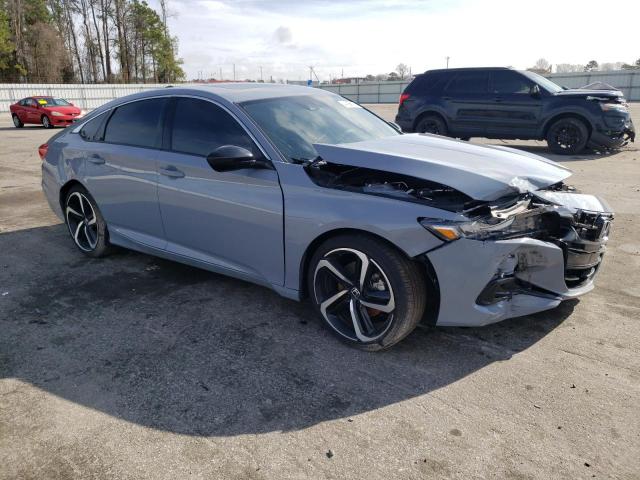 1HGCV2F39NA025476 - 2022 HONDA ACCORD SPORT GRAY photo 4