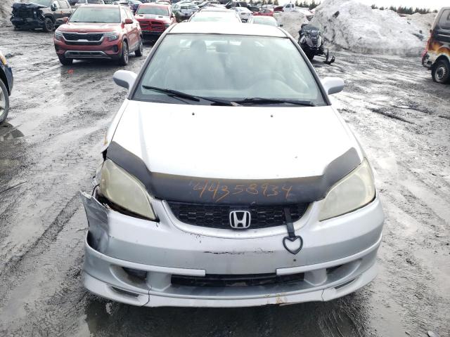 1HGEM22245L801056 - 2005 HONDA CIVIC DX SILVER photo 5