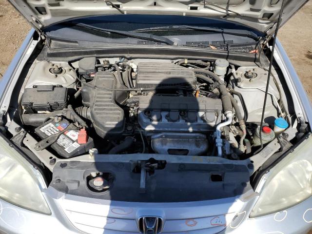 1HGES16532L081622 - 2002 HONDA CIVIC LX SILVER photo 11