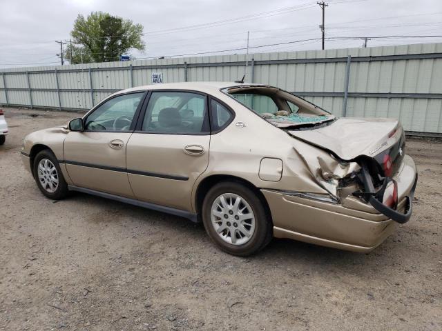 2G1WF52E759240277 - 2005 CHEVROLET IMPALA GOLD photo 2