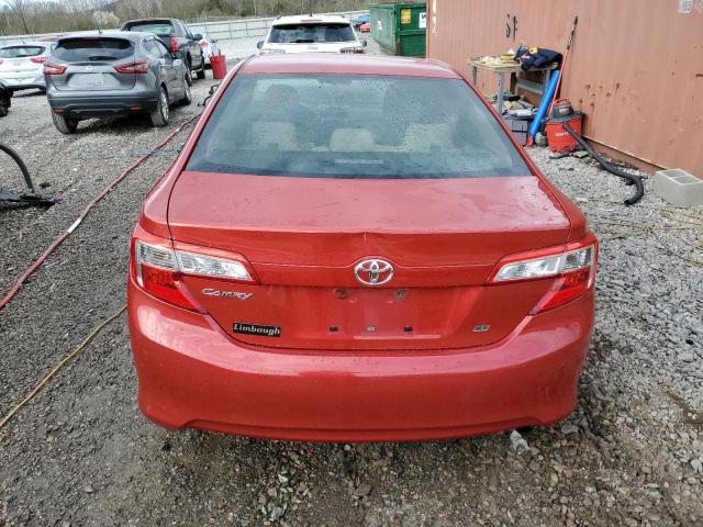 4T1BF1FK6CU583379 - 2012 TOYOTA CAMRY BASE RED photo 6