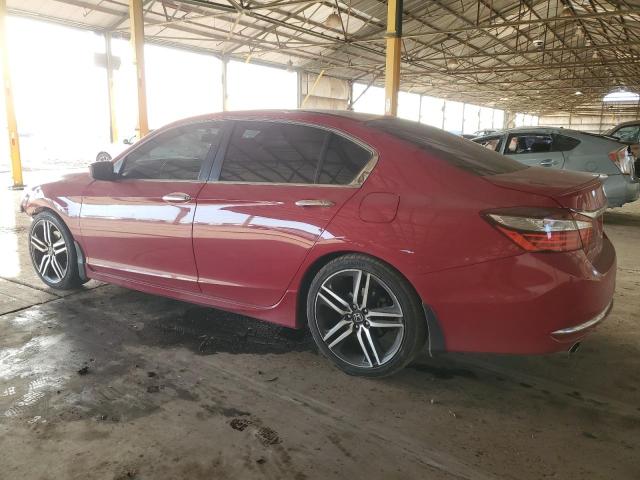 1HGCR2F52GA225916 - 2016 HONDA ACCORD SPORT RED photo 2