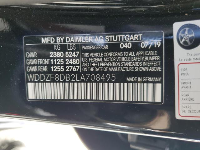 WDDZF8DB2LA708495 - 2020 MERCEDES-BENZ E 350 BLACK photo 13