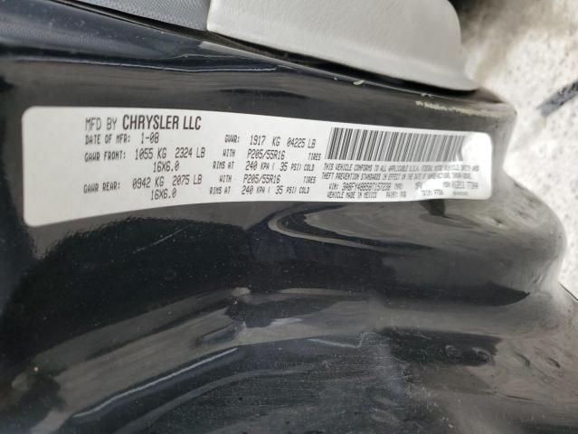 3A8FY48B58T157238 - 2008 CHRYSLER PT CRUISER BLACK photo 12