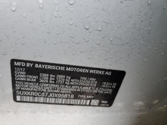 5UXKR0C57J0X95618 - 2018 BMW X5 XDRIVE35I WHITE photo 13