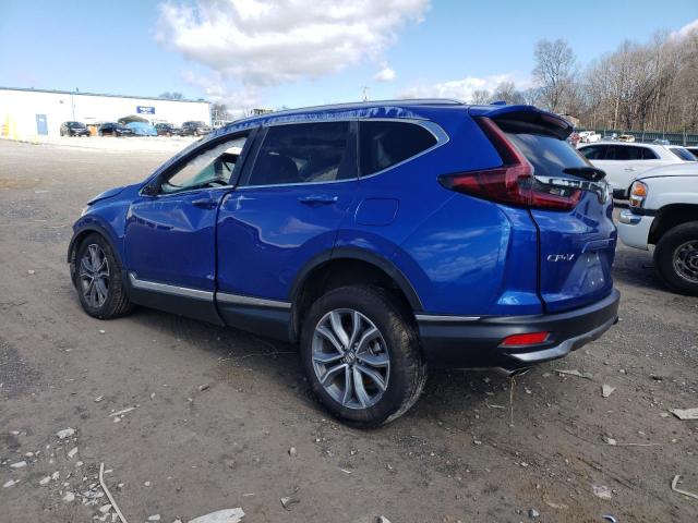 7FARW2H97ME011416 - 2021 HONDA CR-V TOURING BLUE photo 2