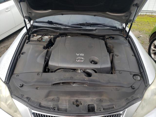 JTHBK262672026784 - 2007 LEXUS IS 250 SILVER photo 11