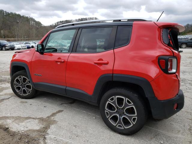 ZACCJBDB5HPE97618 - 2017 JEEP RENEGADE LIMITED RED photo 2