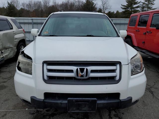 2HKYF18536H501449 - 2006 HONDA PILOT EX WHITE photo 5