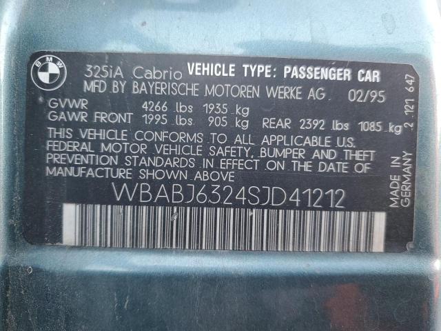 WBABJ6324SJD41212 - 1995 BMW 325 IC AUTOMATIC BLUE photo 12