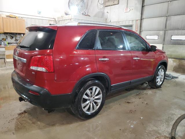 5XYKU4A16BG025719 - 2011 KIA SORENTO EX RED photo 3