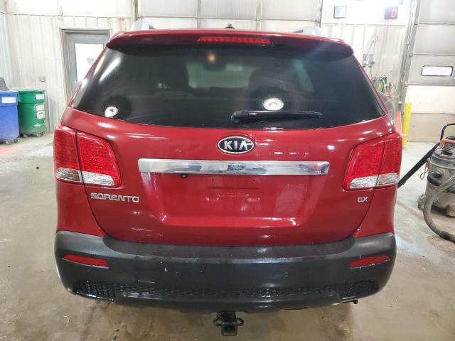 5XYKU4A16BG025719 - 2011 KIA SORENTO EX RED photo 6