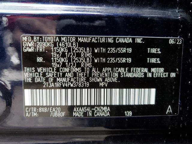 2T3A1RFV4PW378319 - 2023 TOYOTA RAV4 XLE PREMIUM BLUE photo 14