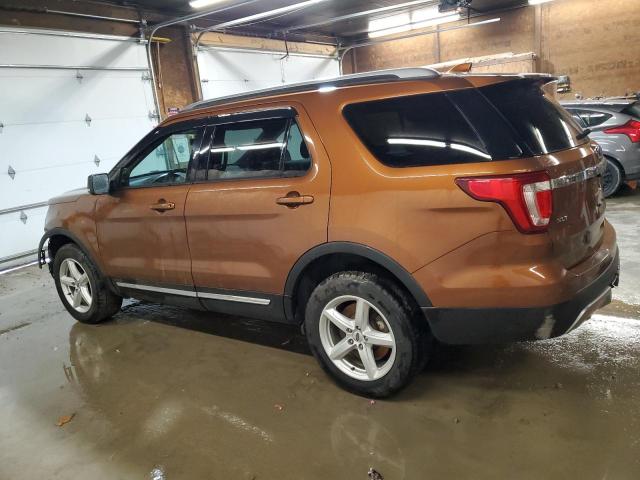 1FM5K8D85HGD80062 - 2017 FORD EXPLORER XLT GOLD photo 2