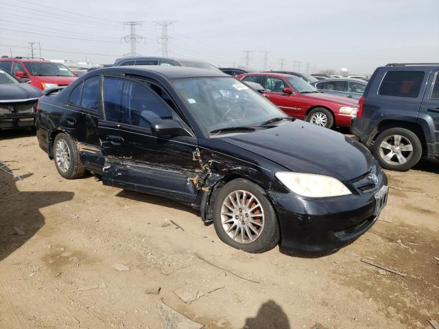 2HGES16545H608276 - 2005 HONDA CIVIC LX BLACK photo 4