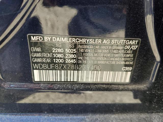 WDBUF87X78B239450 - 2008 MERCEDES-BENZ E 350 4MATIC BLUE photo 12