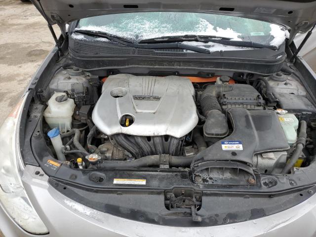 KMHEC4A49DA071991 - 2013 HYUNDAI SONATA HYBRID SILVER photo 11