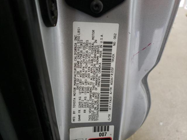 5TEUX42N08Z553840 - 2008 TOYOTA TACOMA ACCESS CAB ვერცხლისფერი ფოტო 12