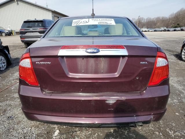 3FAHP0JA7BR217057 - 2011 FORD FUSION SEL BURGUNDY photo 6