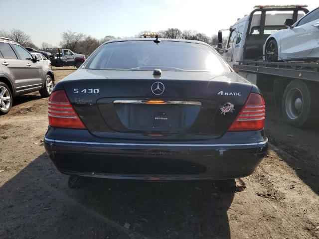 WDBNG83J84A388002 - 2004 MERCEDES-BENZ S 430 4MATIC BLUE photo 6