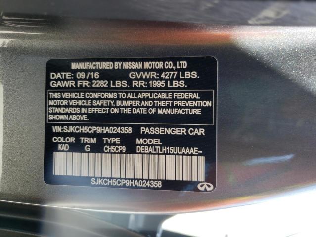 SJKCH5CP9HA024358 - 2017 INFINITI QX30 BASE Boz foto 10