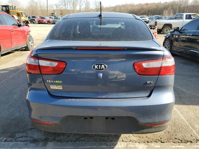 KNADN4A31G6663097 - 2016 KIA RIO EX BLUE photo 6