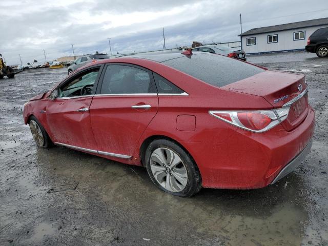 KMHEC4A42DA092911 - 2013 HYUNDAI SONATA HYBRID RED photo 2