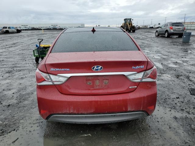 KMHEC4A42DA092911 - 2013 HYUNDAI SONATA HYBRID RED photo 6