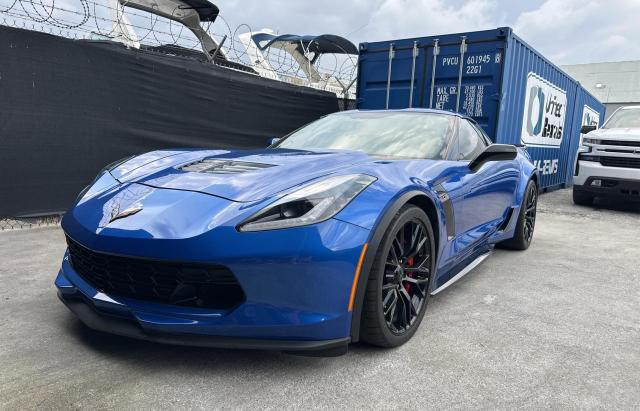 1G1YN2D69K5606717 - 2019 CHEVROLET CORVETTE Z06 1LZ BLUE photo 2