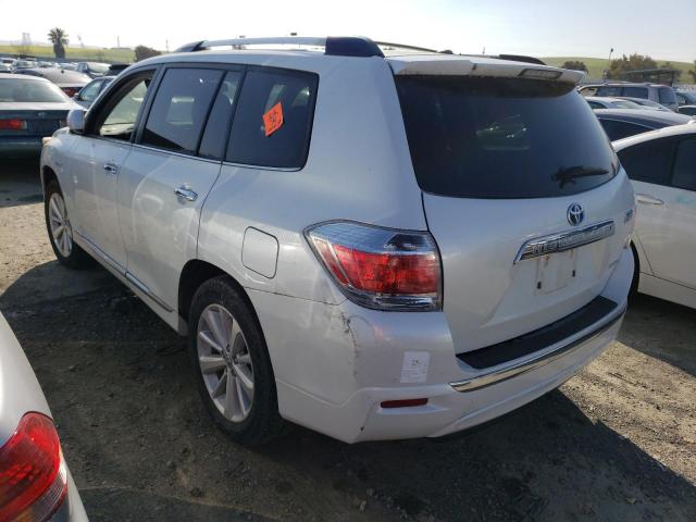 JTEDC3EH2C2006248 - 2012 TOYOTA HIGHLANDER HYBRID LIMITED WHITE photo 2