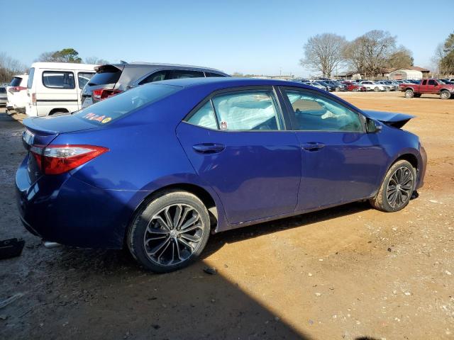 2T1BURHE7EC000673 - 2014 TOYOTA COROLLA L BLUE photo 3