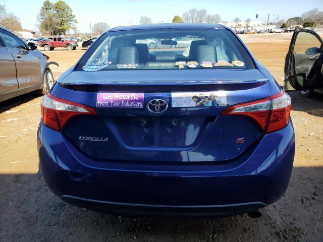 2T1BURHE7EC000673 - 2014 TOYOTA COROLLA L BLUE photo 6