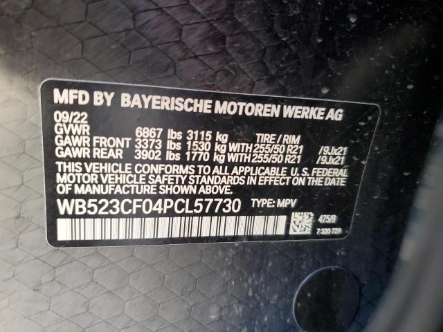 WB523CF04PCL57730 - 2023 BMW IX XDRIVE50 BLACK photo 13