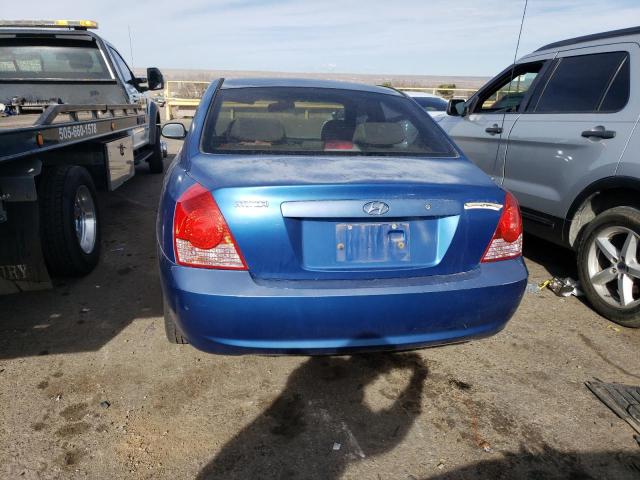 KMHDN46D66U367938 - 2006 HYUNDAI ELANTRA GLS BLUE photo 6