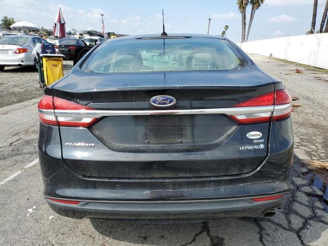 3FA6P0LU5HR113951 - 2017 FORD FUSION SE HYBRID BLACK photo 6