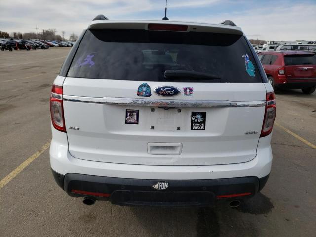 1FM5K8D80DGA27285 - 2013 FORD EXPLORER XLT WHITE photo 6