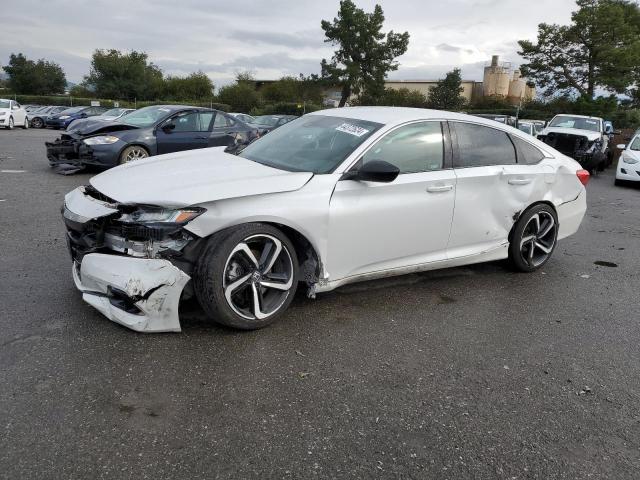 1HGCV1F35MA038637 - 2021 HONDA ACCORD SPORT WHITE photo 1