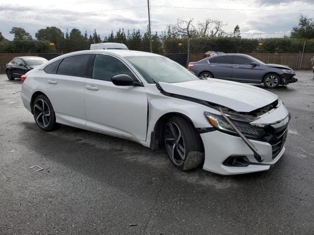 1HGCV1F35MA038637 - 2021 HONDA ACCORD SPORT WHITE photo 4