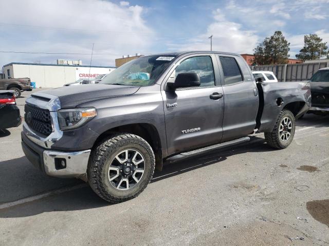 5TFUY5F12JX717614 - 2018 TOYOTA TUNDRA DOUBLE CAB SR/SR5 GRAY photo 1