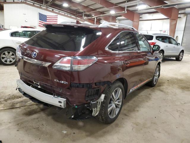 2T2BC1BA5FC001652 - 2015 LEXUS RX 450H BLUE photo 3