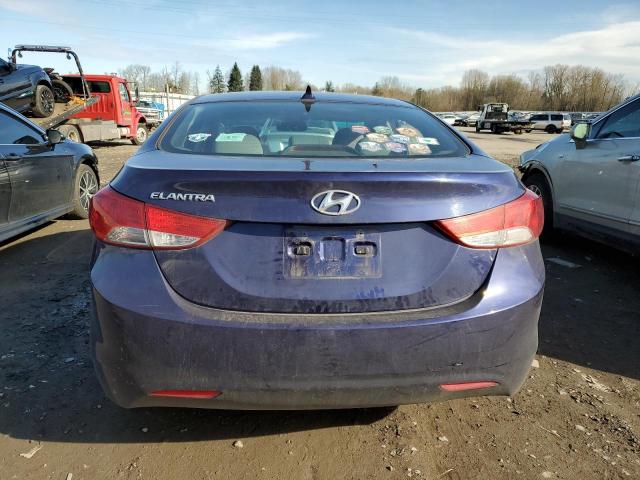 5NPDH4AE6DH229772 - 2013 HYUNDAI ELANTRA GLS BLUE photo 6