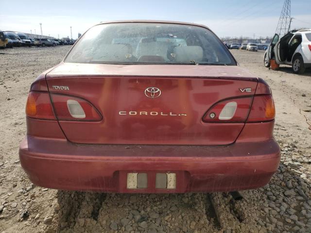 1NXBR12E2YZ329876 - 2000 TOYOTA COROLLA VE MAROON photo 6