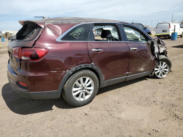 5XYPG4A36LG629819 - 2020 KIA SORENTO L BURGUNDY photo 3