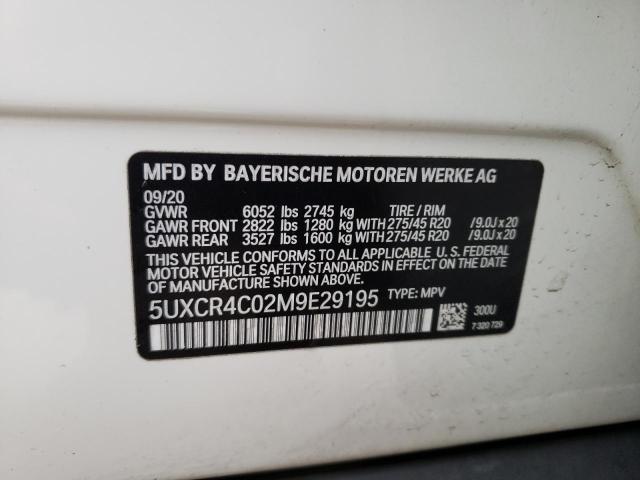 5UXCR4C02M9E29195 - 2021 BMW X5 SDRIVE 40I WHITE photo 13