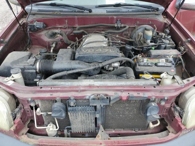 5TBRT34132S222155 - 2002 TOYOTA TUNDRA ACCESS CAB წითელი ფოტო 11