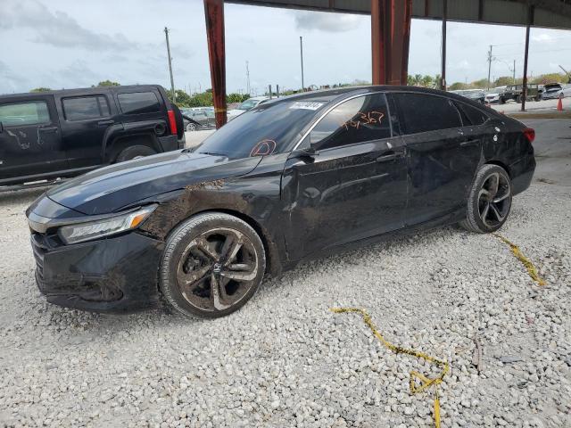 1HGCV1F33NA114373 - 2022 HONDA ACCORD SPORT BLACK photo 1