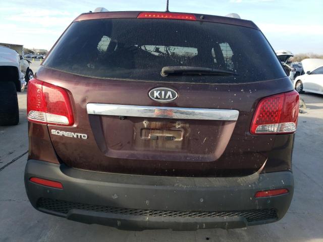 5XYKT3A66DG325871 - 2013 KIA SORENTO LX MAROON photo 6