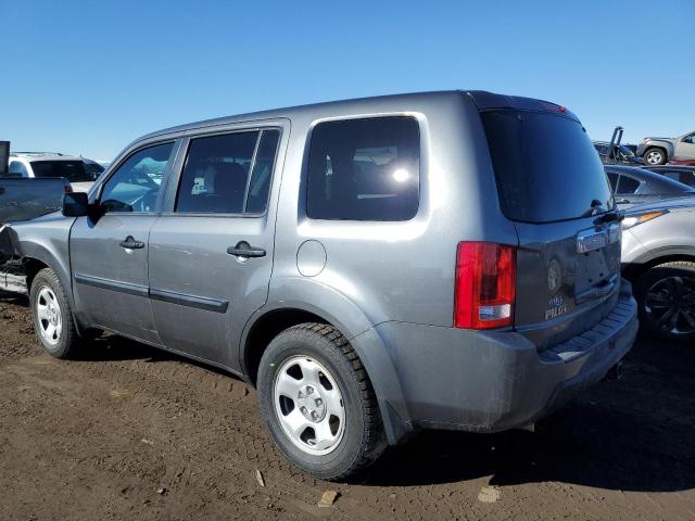 5FNYF4H24BB075383 - 2011 HONDA PILOT LX GRAY photo 2